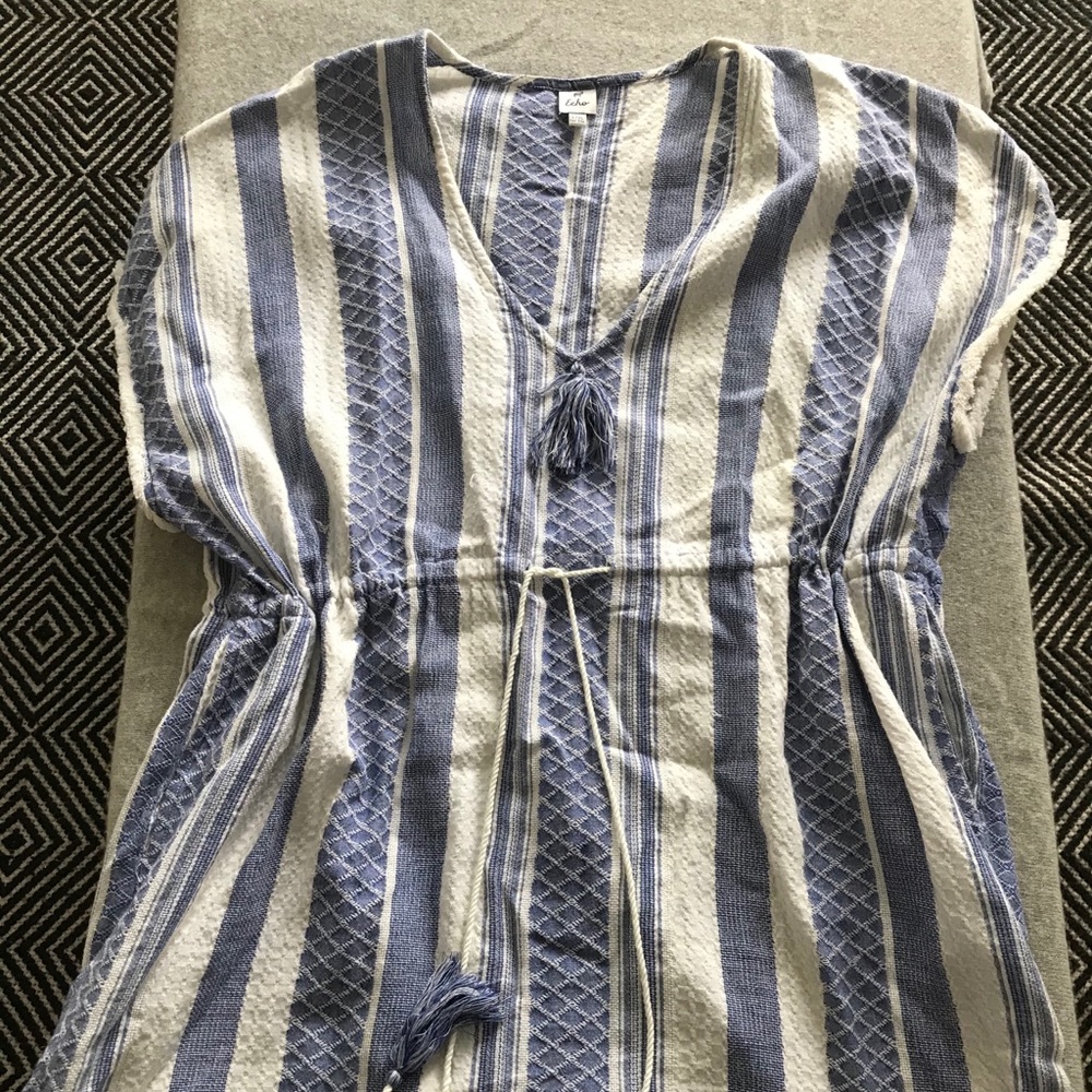 Echo linen blend cover up